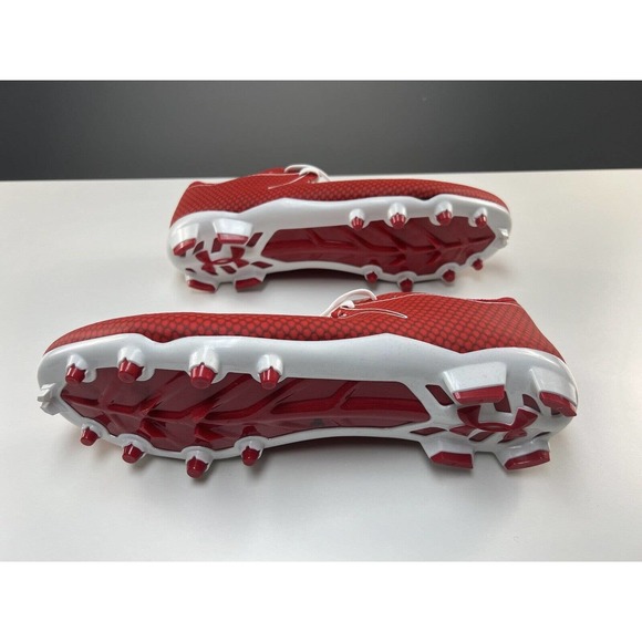 Under Armour Nitro Low Football Cleats Men US 16 Red White Low-Top 1269721-611 - Picture 5 of 6